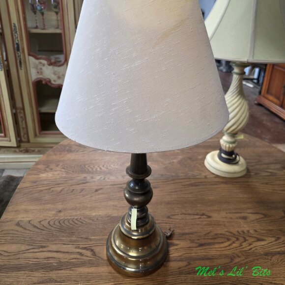 Vintage STIFFEL Brass Table Lamp MCM Regency French - Picture 4 of 4